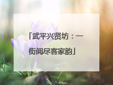 武平兴贤坊：一街阅尽客家韵