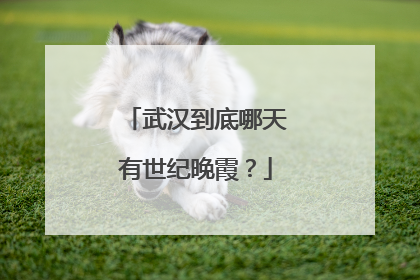 武汉到底哪天有世纪晚霞？