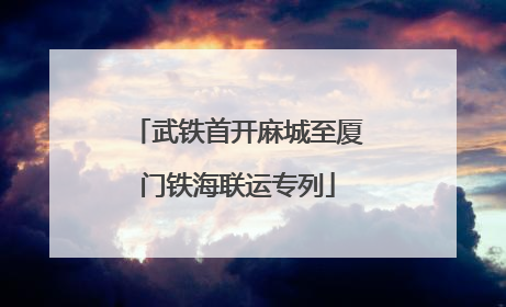 武铁首开麻城至厦门铁海联运专列