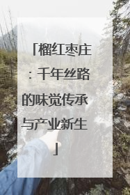 榴红枣庄：千年丝路的味觉传承与产业新生