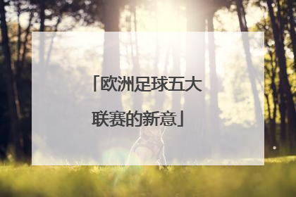 欧洲足球五大联赛的新意