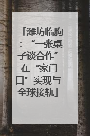 潍坊临朐：“一张桌子谈合作” 在“家门口”实现与全球接轨