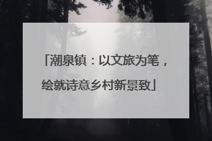 潮泉镇：以文旅为笔，绘就诗意乡村新景致