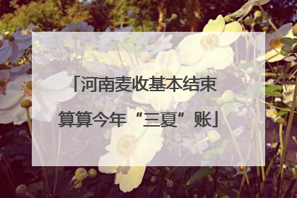 河南麦收基本结束 算算今年“三夏”账
