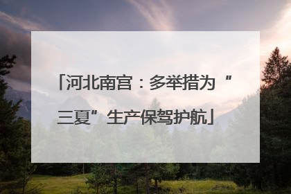河北南宫：多举措为“三夏”生产保驾护航