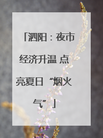 泗阳：夜市经济升温 点亮夏日“烟火气”