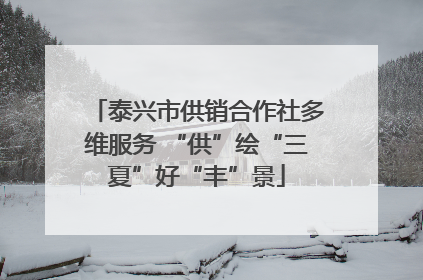 泰兴市供销合作社多维服务 “供”绘“三夏”好“丰”景