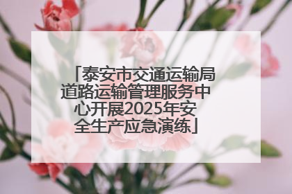 泰安市交通运输局道路运输管理服务中心开展2025年安全生产应急演练
