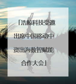 浩鲸科技受邀出席中国移动中资出海数智赋能合作大会
