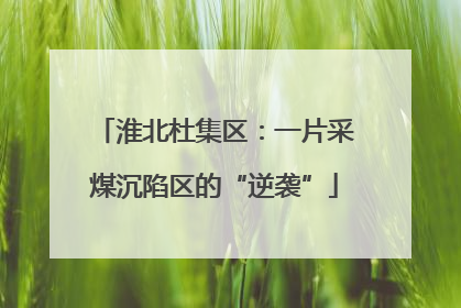 淮北杜集区：一片采煤沉陷区的“逆袭”