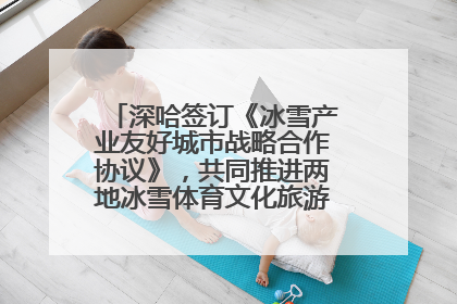 深哈签订《冰雪产业友好城市战略合作协议》，共同推进两地冰雪体育文化旅游高质量发展