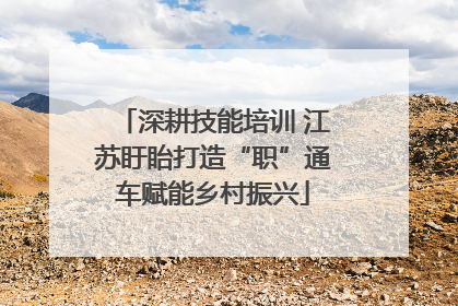 深耕技能培训 江苏盱眙打造“职”通车赋能乡村振兴