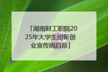 湖南财工职院2025年大学生创新创业宣传周启幕