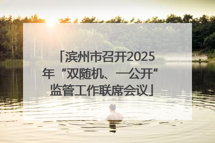 滨州市召开2025年“双随机、一公开” 监管工作联席会议