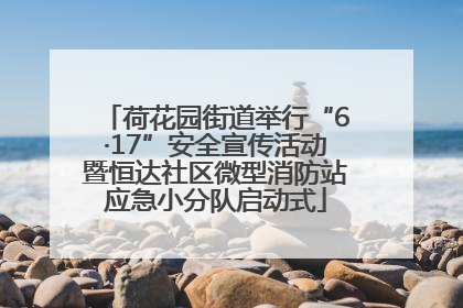 荷花园街道举行“6·17”安全宣传活动暨恒达社区微型消防站应急小分队启动式