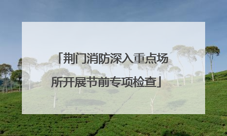 荆门消防深入重点场所开展节前专项检查