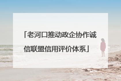 老河口推动政企协作诚信联盟信用评价体系