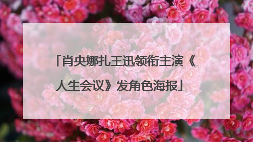 肖央娜扎王迅领衔主演《人生会议》发角色海报