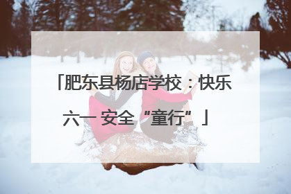 肥东县杨店学校：快乐六一 安全“童行”