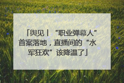 舆见丨“职业弹幕人”首案落地，直播间的“水军狂欢”该降温了