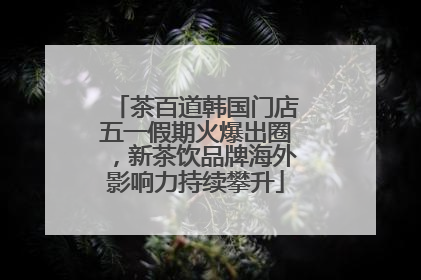 茶百道韩国门店五一假期火爆出圈，新茶饮品牌海外影响力持续攀升