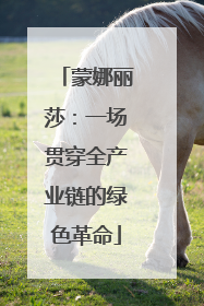 蒙娜丽莎：一场贯穿全产业链的绿色革命