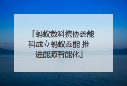 蚂蚁数科携协鑫能科成立蚂蚁鑫能 推进能源智能化