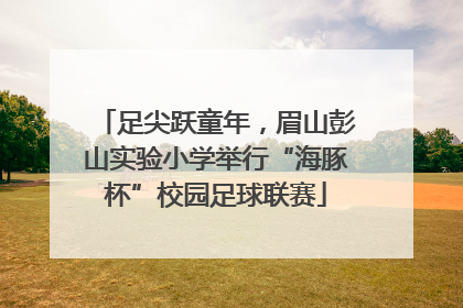 足尖跃童年，眉山彭山实验小学举行“海豚杯”校园足球联赛