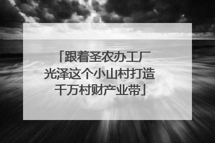 跟着圣农办工厂 光泽这个小山村打造千万村财产业带