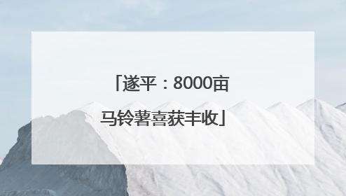 遂平：8000亩马铃薯喜获丰收