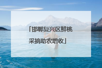 邯郸复兴区鲜桃采摘助农增收