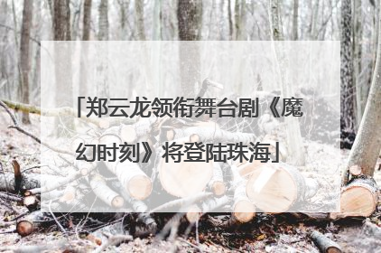 郑云龙领衔舞台剧《魔幻时刻》将登陆珠海