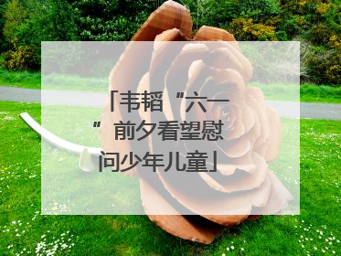 韦韬“六一”前夕看望慰问少年儿童
