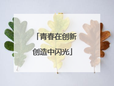 青春在创新创造中闪光