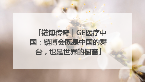链博传奇｜GE医疗中国：链博会既是中国的舞台，也是世界的橱窗