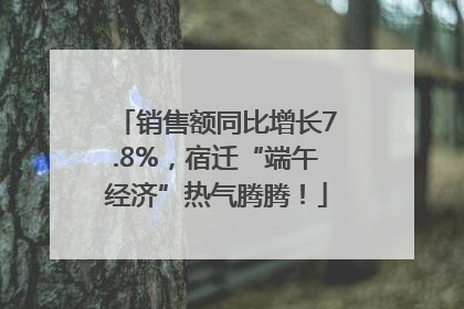 销售额同比增长7.8%，宿迁“端午经济”热气腾腾！