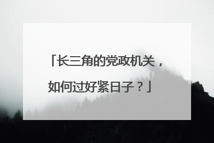 长三角的党政机关，如何过好紧日子？