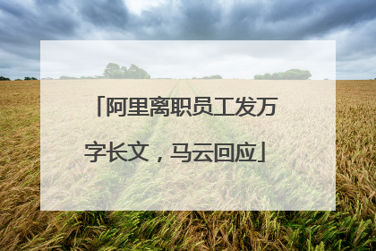 阿里离职员工发万字长文，马云回应