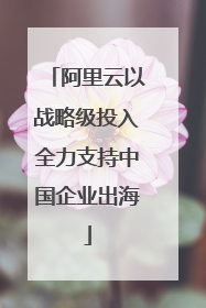 阿里云以战略级投入全力支持中国企业出海