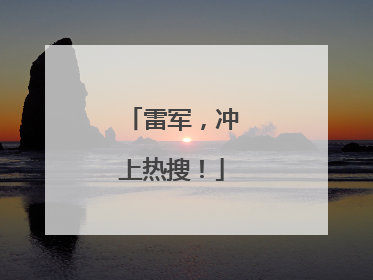 雷军，冲上热搜！