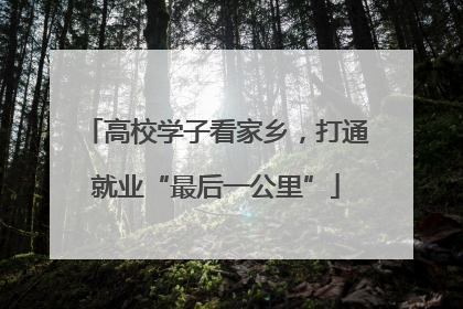 高校学子看家乡，打通就业“最后一公里”