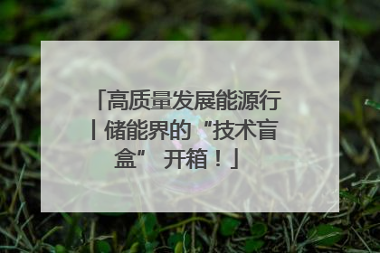 高质量发展能源行丨储能界的“技术盲盒” 开箱！