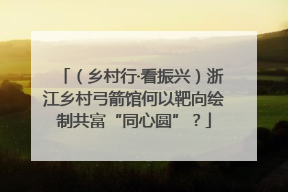 （乡村行·看振兴）浙江乡村弓箭馆何以靶向绘制共富“同心圆”？