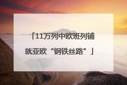 11万列中欧班列铺就亚欧“钢铁丝路”