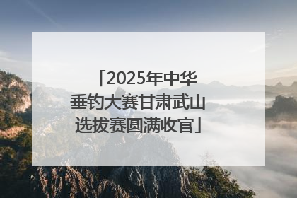 2025年中华垂钓大赛甘肃武山选拔赛圆满收官