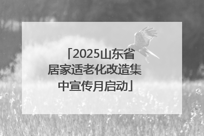 2025山东省居家适老化改造集中宣传月启动