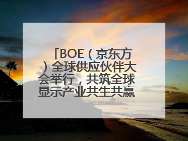 BOE（京东方）全球供应伙伴大会举行，共筑全球显示产业共生共赢新格局